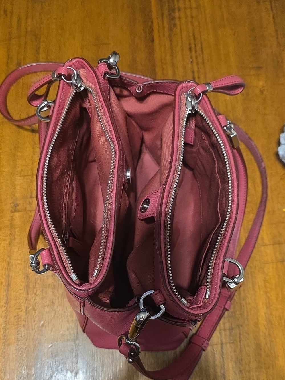 Coach Mini Christie Carryall Pebbled Leather Tote Bag in Pink - Picture 12 of 16